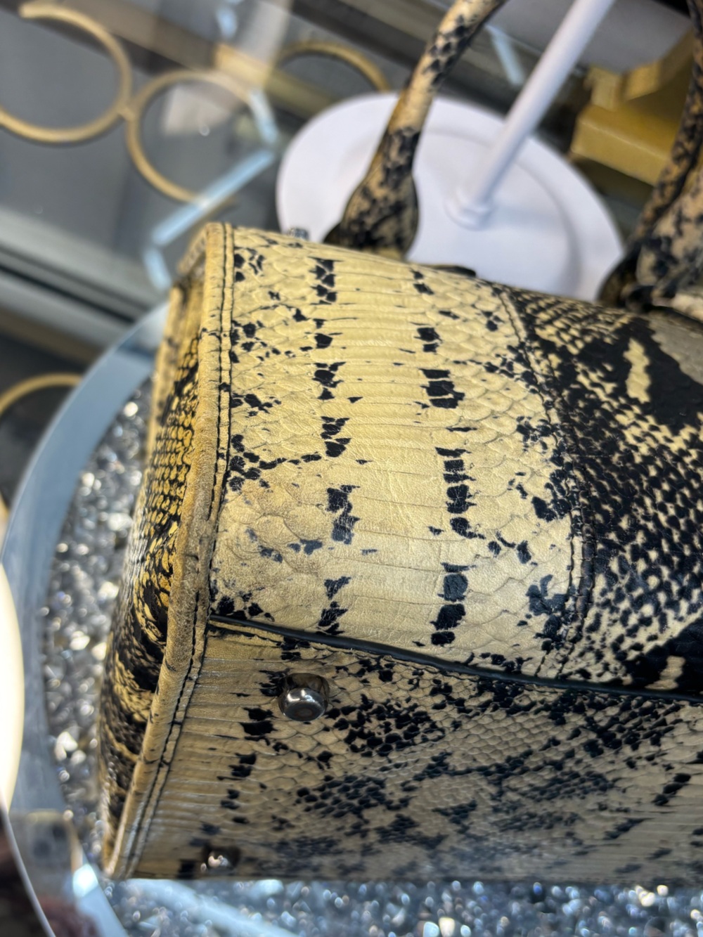 Coach 2015 Crosby Python embossed carryall EUC - Picture 9 of 11